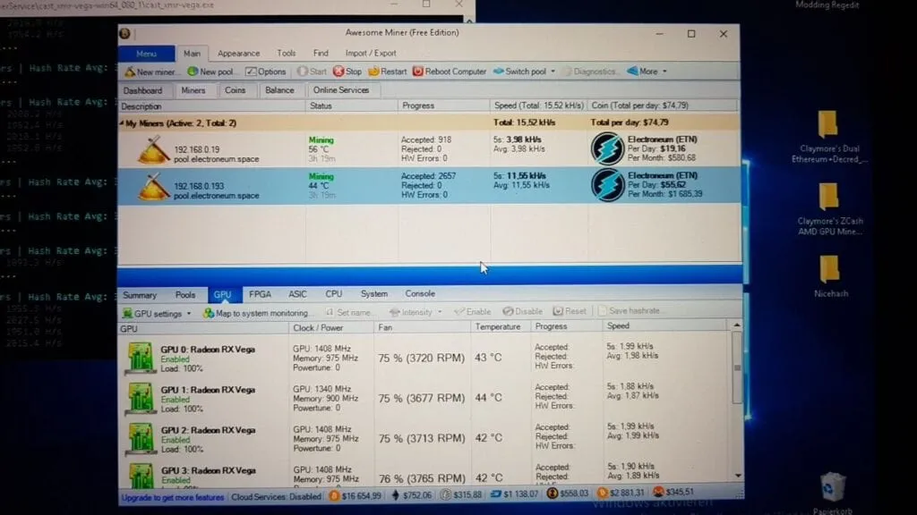 Full mining farm